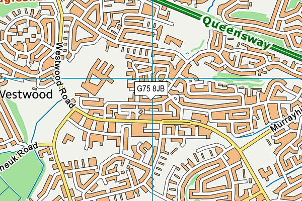 G75 8JB map - OS VectorMap District (Ordnance Survey)