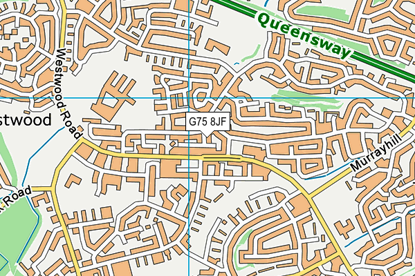 G75 8JF map - OS VectorMap District (Ordnance Survey)