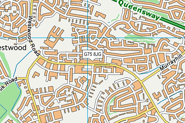 G75 8JG map - OS VectorMap District (Ordnance Survey)