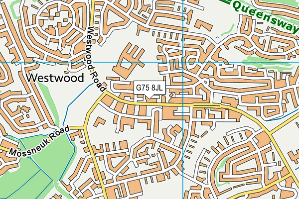 G75 8JL map - OS VectorMap District (Ordnance Survey)
