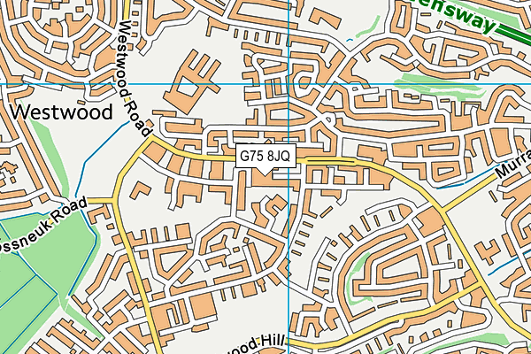 G75 8JQ map - OS VectorMap District (Ordnance Survey)