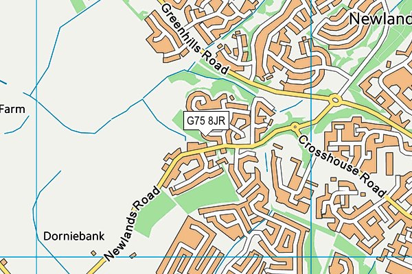 G75 8JR map - OS VectorMap District (Ordnance Survey)