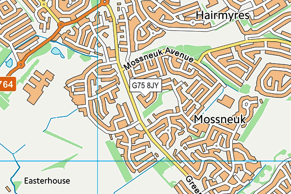 G75 8JY map - OS VectorMap District (Ordnance Survey)