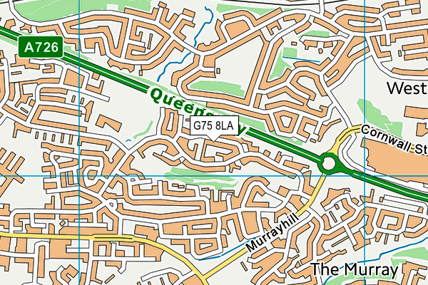 G75 8LA map - OS VectorMap District (Ordnance Survey)