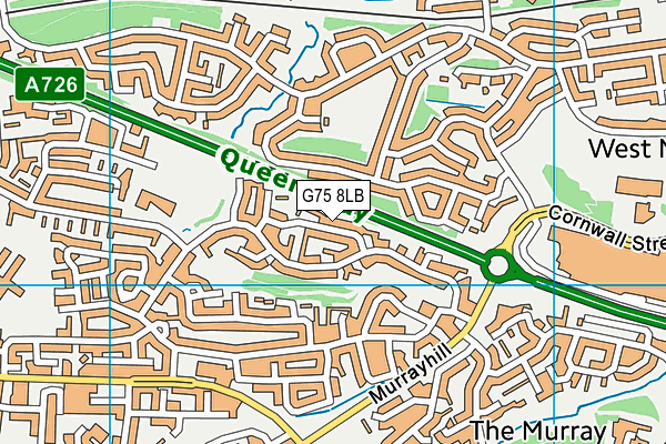 G75 8LB map - OS VectorMap District (Ordnance Survey)