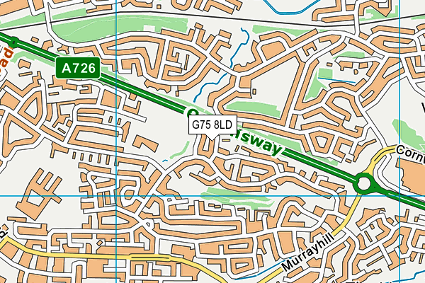 G75 8LD map - OS VectorMap District (Ordnance Survey)