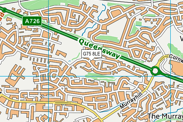 G75 8LE map - OS VectorMap District (Ordnance Survey)