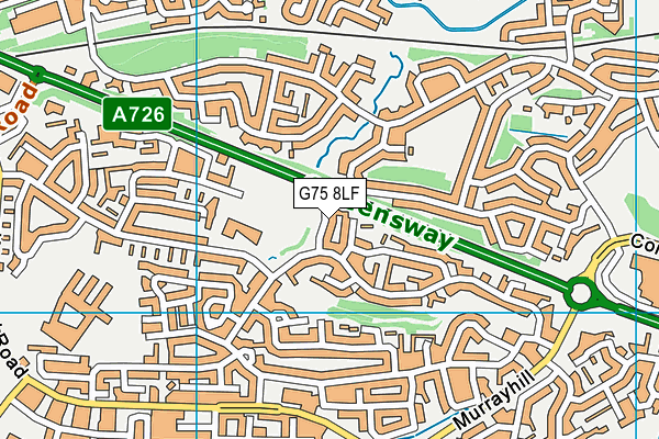 G75 8LF map - OS VectorMap District (Ordnance Survey)