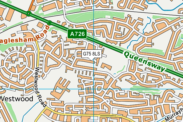 G75 8LS map - OS VectorMap District (Ordnance Survey)
