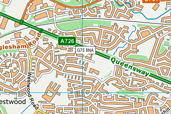 G75 8NA map - OS VectorMap District (Ordnance Survey)