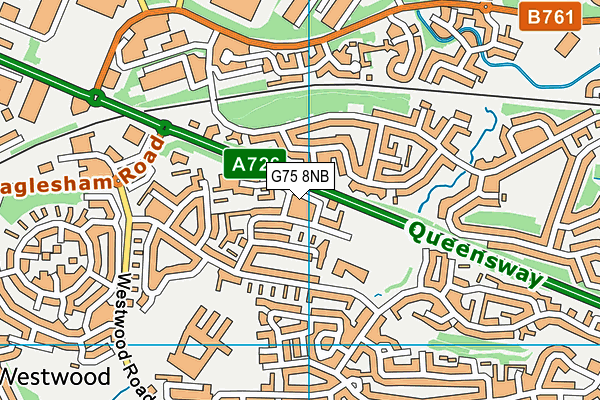 G75 8NB map - OS VectorMap District (Ordnance Survey)