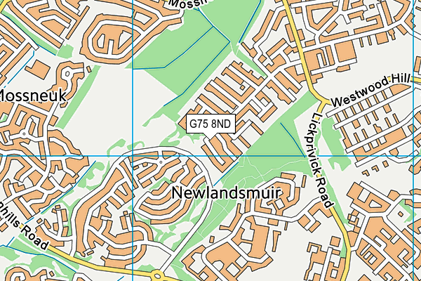 G75 8ND map - OS VectorMap District (Ordnance Survey)