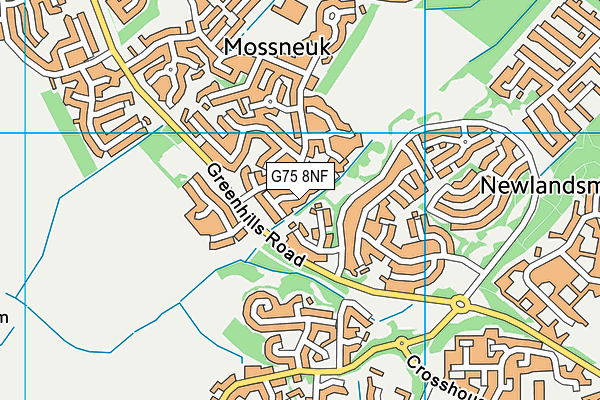 G75 8NF map - OS VectorMap District (Ordnance Survey)
