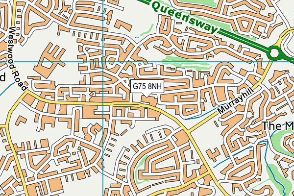 G75 8NH map - OS VectorMap District (Ordnance Survey)