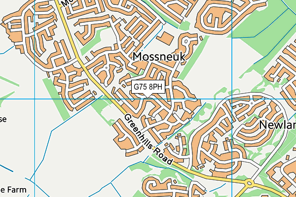 G75 8PH map - OS VectorMap District (Ordnance Survey)