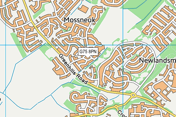 G75 8PN map - OS VectorMap District (Ordnance Survey)