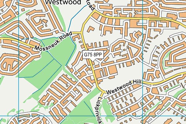 G75 8PP map - OS VectorMap District (Ordnance Survey)