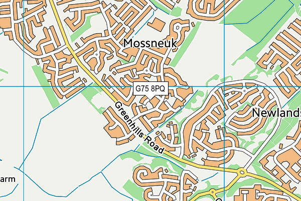 G75 8PQ map - OS VectorMap District (Ordnance Survey)
