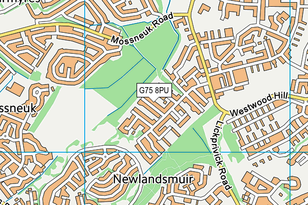 G75 8PU map - OS VectorMap District (Ordnance Survey)
