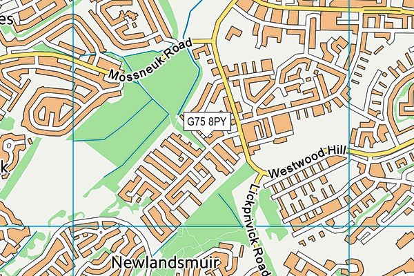 G75 8PY map - OS VectorMap District (Ordnance Survey)