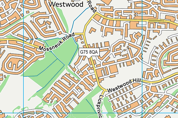G75 8QA map - OS VectorMap District (Ordnance Survey)