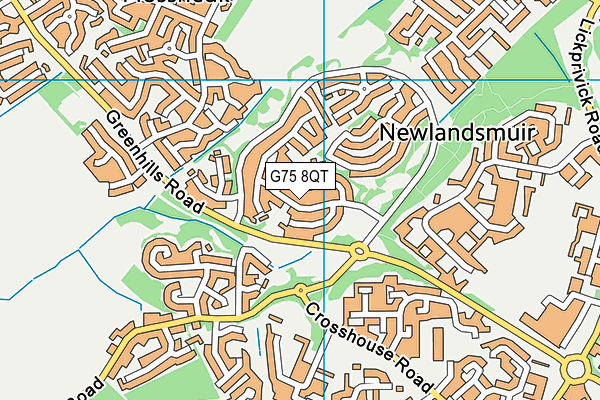 G75 8QT map - OS VectorMap District (Ordnance Survey)