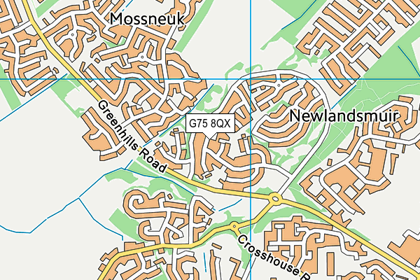 G75 8QX map - OS VectorMap District (Ordnance Survey)