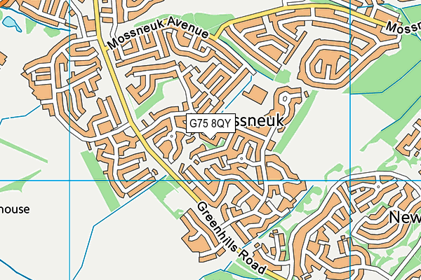 G75 8QY map - OS VectorMap District (Ordnance Survey)