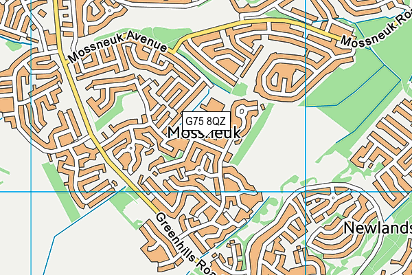 G75 8QZ map - OS VectorMap District (Ordnance Survey)
