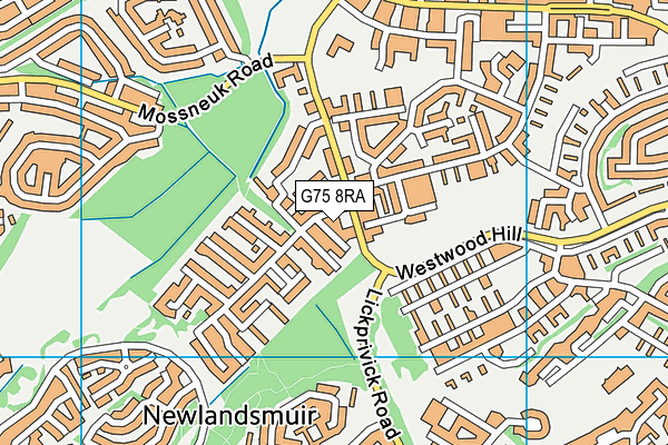 G75 8RA map - OS VectorMap District (Ordnance Survey)