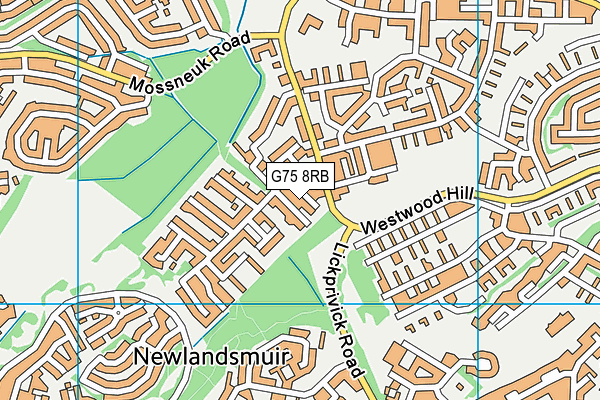 G75 8RB map - OS VectorMap District (Ordnance Survey)