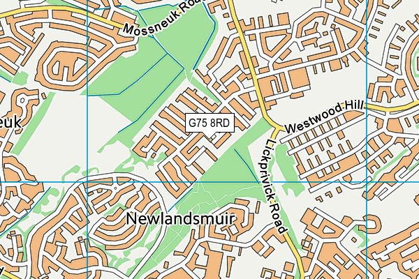 G75 8RD map - OS VectorMap District (Ordnance Survey)