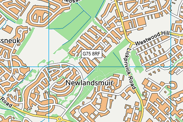 G75 8RF map - OS VectorMap District (Ordnance Survey)