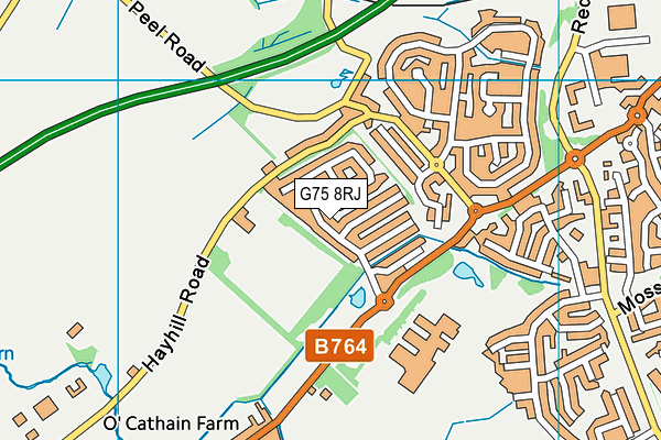 G75 8RJ map - OS VectorMap District (Ordnance Survey)