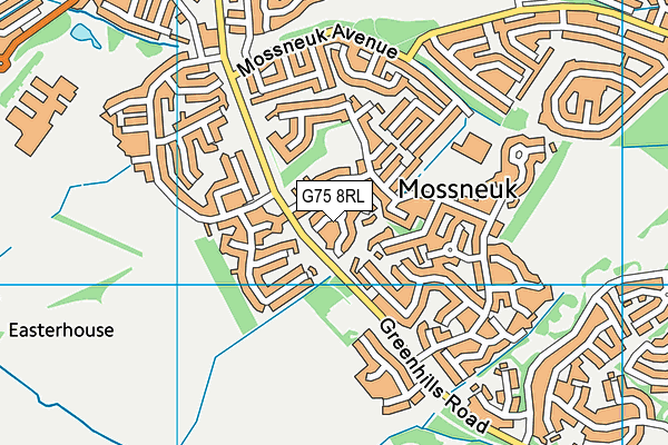 G75 8RL map - OS VectorMap District (Ordnance Survey)