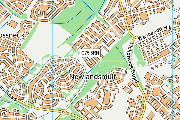 G75 8RN map - OS VectorMap District (Ordnance Survey)