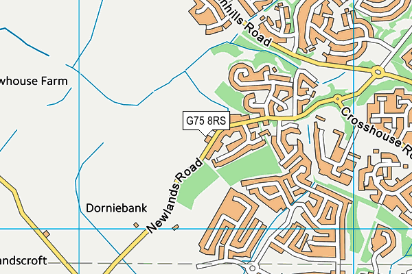 G75 8RS map - OS VectorMap District (Ordnance Survey)
