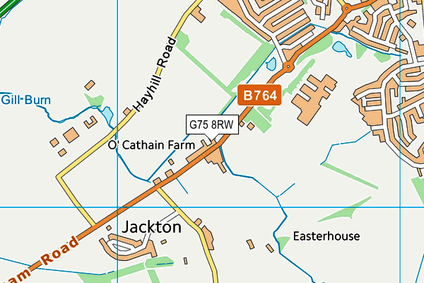 G75 8RW map - OS VectorMap District (Ordnance Survey)