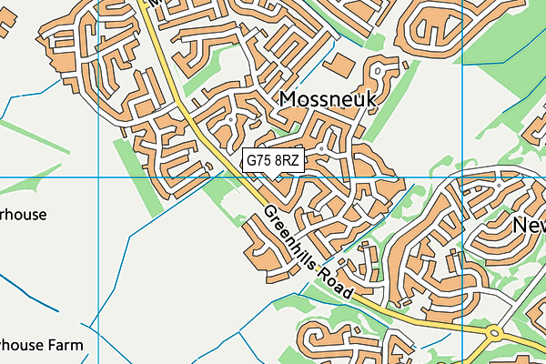 G75 8RZ map - OS VectorMap District (Ordnance Survey)