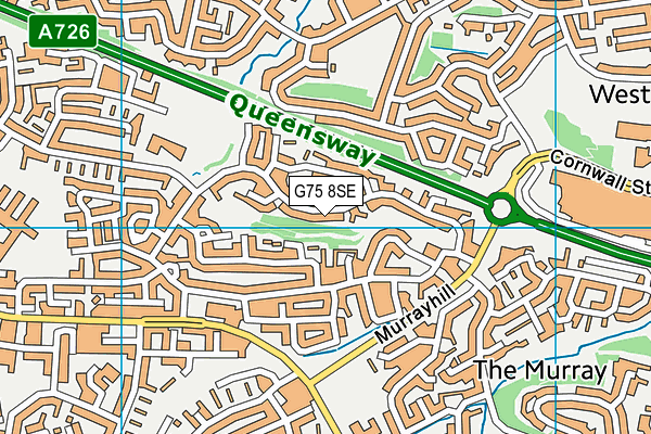 G75 8SE map - OS VectorMap District (Ordnance Survey)