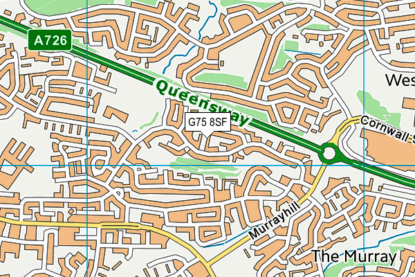 G75 8SF map - OS VectorMap District (Ordnance Survey)