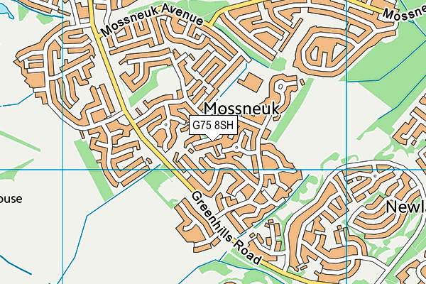 G75 8SH map - OS VectorMap District (Ordnance Survey)