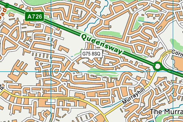 G75 8SQ map - OS VectorMap District (Ordnance Survey)