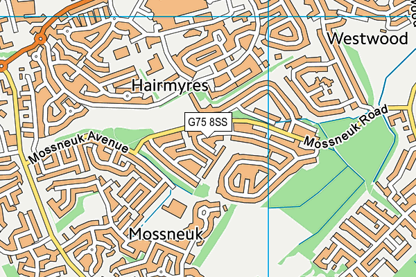 G75 8SS map - OS VectorMap District (Ordnance Survey)