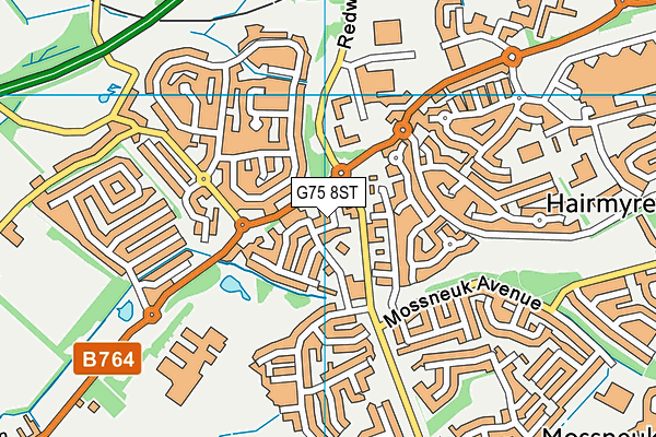 G75 8ST map - OS VectorMap District (Ordnance Survey)