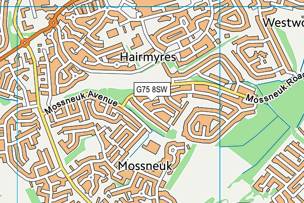 G75 8SW map - OS VectorMap District (Ordnance Survey)