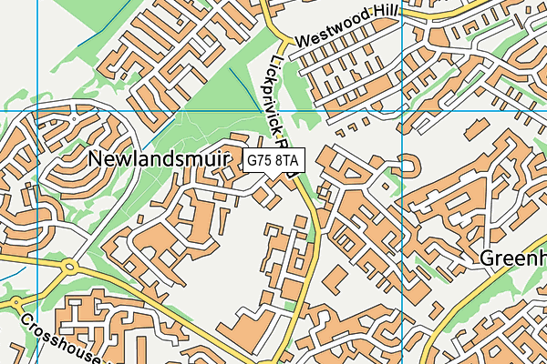 G75 8TA map - OS VectorMap District (Ordnance Survey)