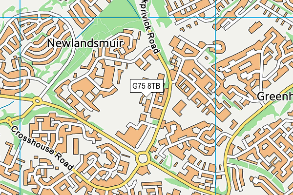 G75 8TB map - OS VectorMap District (Ordnance Survey)