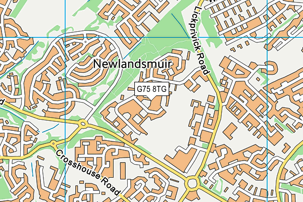 G75 8TG map - OS VectorMap District (Ordnance Survey)