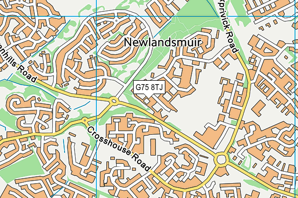 G75 8TJ map - OS VectorMap District (Ordnance Survey)